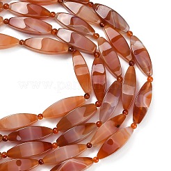 Натуральный красный агат бисер нитей&nbsp;G-B178-R01-01