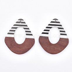 Pendentifs en résine & en bois&nbsp;X-RESI-T023-09A