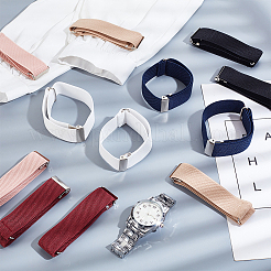 6 пара двухцветных полиэстеровых держателей для рукавов рубашек&nbsp;AJEW-GA0007-31