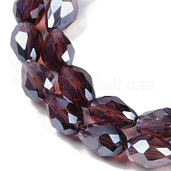 Transparentes perles de verre de galvanoplastie brins&nbsp;LS-EGLA-N013-T4mm-B03