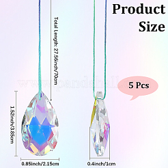 Стеклянный подвесной ловец солнца HJEW-WH20004-13