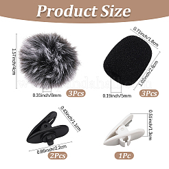 3 шт. чехол для микрофона из полиэстера с помпоном&nbsp;AJEW-CN0004-89