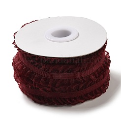 Чинлон с эластичной плиссированной кружевной отделкой&nbsp;OCOR-WH0060-44A