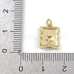 Латунные подвески с красной эмалью KK-D424-29A-G