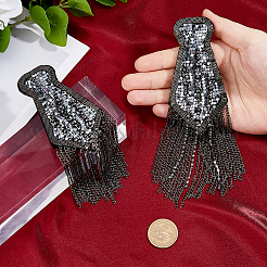 2шт модные погоны с кисточками&nbsp;DIY-FH0008-89B-B