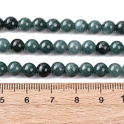 Нити бусин из натурального голубого нефрита&nbsp;G-H341-6mm-02