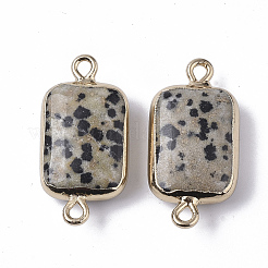 Позолоченные соединители звеньев из далматинской яшмы с золотым покрытием&nbsp;G-S359-034D