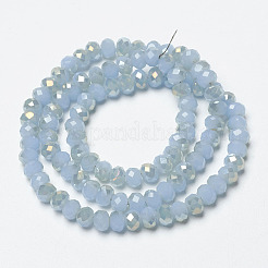 Chapelets de perles en verre électroplaqué&nbsp;EGLA-A034-J4mm-H06