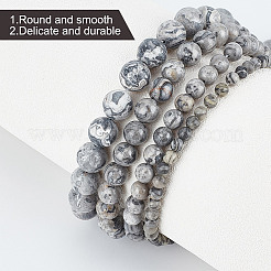 4 нити 4 стилей натуральный камень карта/камень пикассо/яшма пикассо бусины нити G-GO0001-46