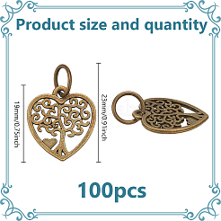 100 шт. Подвески из сплава в тибетском стиле PALLOY-GO00037