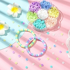 68гр 7-хцветные бусины из полимерной глины ручной работы&nbsp;CLAY-YW0002-21