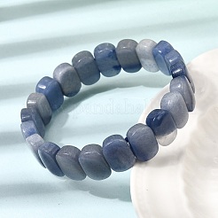 Natürliche blaue Aventurin-Perlen-Stretcharmbänder für Damen und Herren&nbsp;BJEW-D461-02A