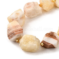 Нити бусин из необработанного натурального желтого нефрита G-Z087-B22