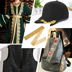 4 м приутюжить/пришить полиэфирную кружевную ленту с цветочным узором OCOR-WH0088-48B