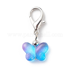 Decoraciones colgantes de mariposa de vidrio pintado con spray transparente&nbsp;GL-CJ311E-P