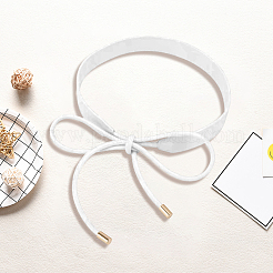 Бант из искусственной кожи обертывается вокруг пояса AJEW-WH20054-086B