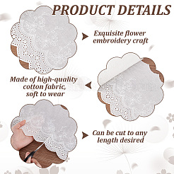 5 ярд хлопковой ленты с цветочной вышивкой OCOR-GO0001-24