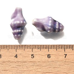 手作りの陶器ビーズ  巻き貝  プラム  20x10.5x10mm  穴：1.8mm&nbsp;LS-PORC-H013-03-06