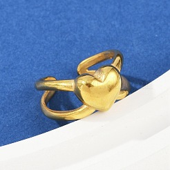 Регулируемые открытые манжеты из нержавеющей стали 304 для женщин RJEW-U063-01A-G