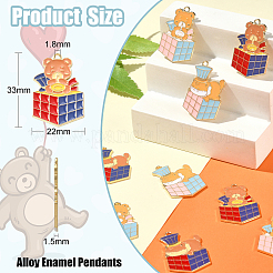 20шт 4 стиля подвески из сплава с эмалью&nbsp;ENAM-CJ0004-97