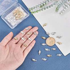 60 шт. 3-х цветные латунные соединительные звенья&nbsp;KK-PH0002-34