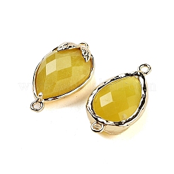 Facettierte Tropfen-Verbinderanhänger aus natürlicher Jade&nbsp;G-B081-03G-07