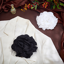 2 шт. броши из полиэстера с цветком 2 цветов&nbsp;JEWB-PH0001-50