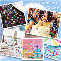 3 комплект пластиковых конфетти «С днем рождения»&nbsp;DIY-SC0028-58