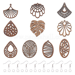 Набор для изготовления висячих сережек из орехового дерева своими руками с лазерной резкой&nbsp;DIY-TA0009-42