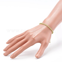 Браслеты из натурального перидота BJEW-JB06091-03