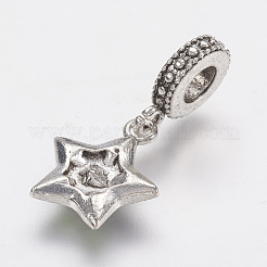 Tibetischen Stil Legierung Strass europäischen baumeln Charms&nbsp;X-PALLOY-F202-20