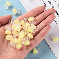 透明なアクリルビーズ  艶消し  二層ビーズ  ウサギの頭部  きいろ  15.5x12x9.5mm  穴：2mm  約202個/211g&nbsp;LS-TACR-S152-12C-SS2105