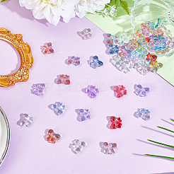 100шт 10 цвета прозрачные стеклянные бусины&nbsp;GLAA-HY0001-56