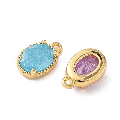 Латунные подвески из измельченного льда с кубическим цирконием&nbsp;KK-D024-24G