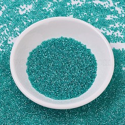MIYUKIデリカビーズ  シリンダー  日本製シードビーズ  11/0  （db0904)スパークリングアクアグリーンライニングクリスタル  1.3x1.6mm  穴：0.8mm  約2000個/10g&nbsp;X-SEED-J020-DB0904