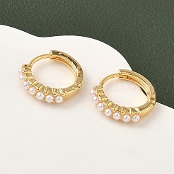 Латунные серьги обруча EJEW-D337-14A-G