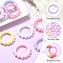 10 шт. Флокированные акриловые бусины&nbsp;OACR-YW0004-08