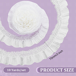 Ruban de dentelle plissée en polyester de 10 mètre&nbsp;OCOR-BC0008-01A