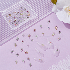 60 шт. 30 стиля звездчатых сплавов со стразами-кабошонами&nbsp;DIY-PH0029-08