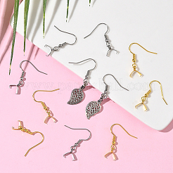 60 шт. 2-х цветные крючки для сережек из нержавеющей стали 304&nbsp;STAS-SC0010-73