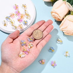 25шт 5 цвета стеклянные подвески&nbsp;GLAA-YW0005-47