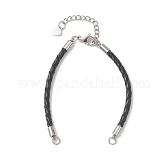 Изготовление плетеных кожаных браслетов диаметром 3 мм&nbsp;AJEW-JB01541