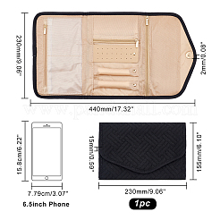 Bolso de mano plegable de viaje con sobre de poliéster&nbsp;ABAG-WH0035-030B