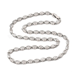 Colliers de tennis géométriques en laiton sertis de micro-pavés de zircone cubique&nbsp;NJEW-C121-02C-P