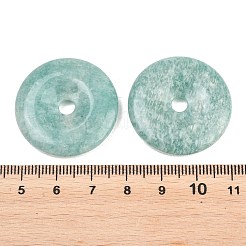 天然石アマゾナイトペンダント  ドーナツ/円盤チャーム  30x5.5~6mm  穴：5mm&nbsp;G-B196-01B-02