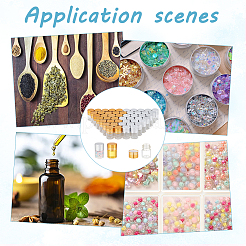 50 шт. 2-цветная стеклянная бутылочка для таблеток с алюминиевыми завинчивающимися крышками CON-BC0007-13