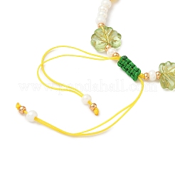 3 braccialetti di perline intrecciate in vetro e perline di vetro lavorato a lume&nbsp;BJEW-MZ00212