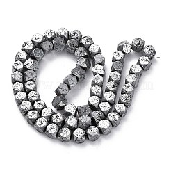 Гальванические бусины из натуральной лавы G-A256-C01-01D