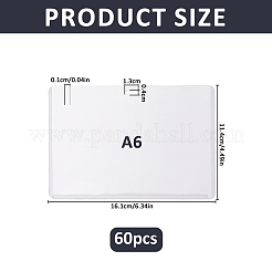 60 porte-cartes de visite en plastique transparent&nbsp;AJEW-FH0009-08C