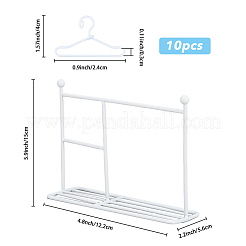 Porte-vêtements et cintres en fer pour poupées&nbsp;DJEW-FH0001-16B
